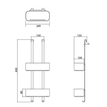 Tiger Doucherek Ophangbaar 2-store 25cm Wit - Afbeelding 7