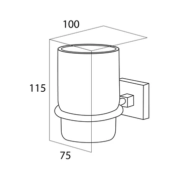 Tiger Bekerhouder Melbourne Hangend Met Beker Chroom - Afbeelding 5