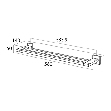 Tiger Dubbel Handdoekrek Items Chroom - Afbeelding 5