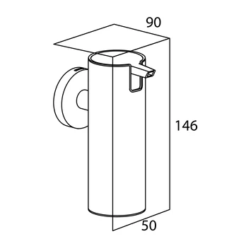 Tiger Zeepdispenser Boston Klein Hangend RVS - Afbeelding 3