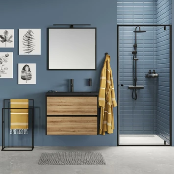 Tiger S-line Frame Spiegel 80x70 Cm Mat Zwart - Afbeelding 3