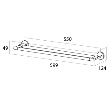 Tiger Handdoekhouder Noon Dubbel Zwart - Afbeelding 5