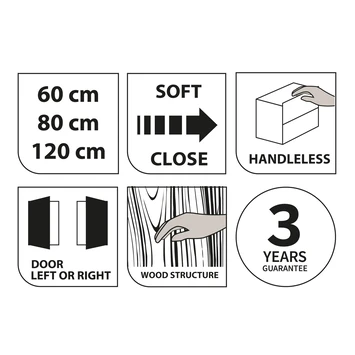 TIGER S-line Spiegelkast 120 Naturel Eik - Afbeelding 8