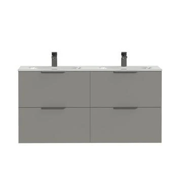 Tiger Badkamermeubel Studio 120cm Matgrijs/wit Met Profielgrepen