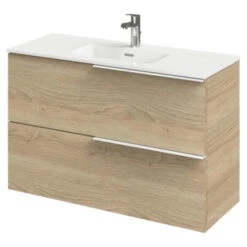 Tiger Badmeubelset Pocket 100 Cm Met 2 Lades Naturel Eik