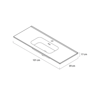 Tiger Badmeubelset Pocket 100 Cm Met 2 Lades Naturel Eik - Afbeelding 4