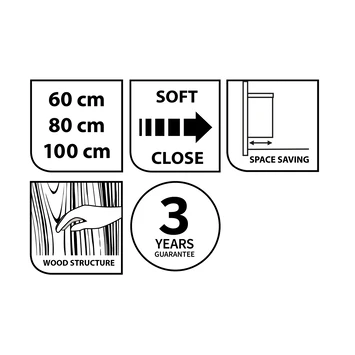 Tiger Badmeubelset Pocket 100 Cm Met 2 Lades Naturel Eik - Afbeelding 5