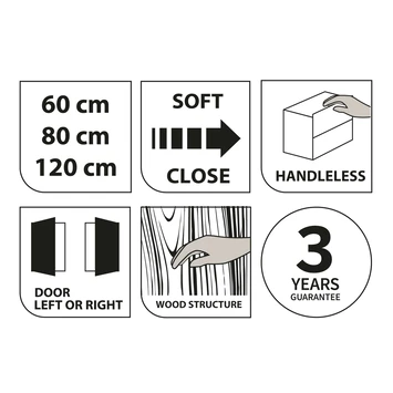 TIGER S-line Spiegelkast 60 Naturel Eik - Afbeelding 4