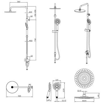 Tiger Regendoucheset Akcent Chroom - Afbeelding 6