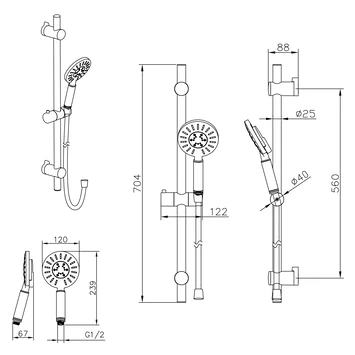 Tiger Douchesysteem Akcent Chroom/wit - Afbeelding 6