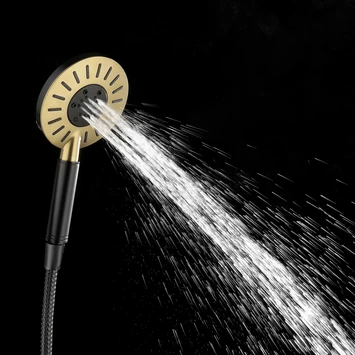 Tiger Regendoucheset Akcent Zwart Messing - Afbeelding 4