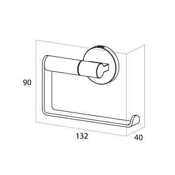 Toiletrolhouder Tiger Noon RVS - Afbeelding 3