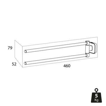 Tiger Cooper Handdoekhaak Groot RVS Geborsteld / Zwart - Afbeelding 5