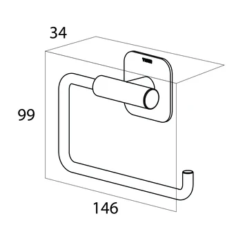 Tiger Toiletrolhouder Colar RVS - Afbeelding 9