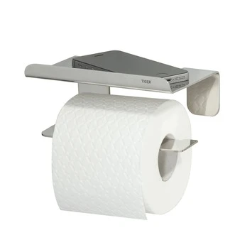 Tiger Toiletrolhouder Colar Met Plateau Chroom