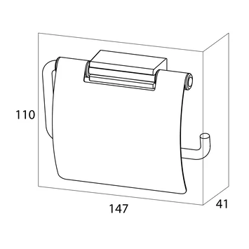 Tiger Toiletrolhouder Cliqit Donkergrijs Met Klep RVS - Afbeelding 4
