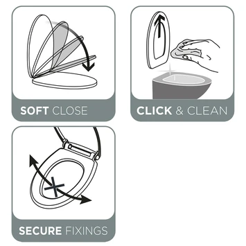 Tiger WC Bril Amadora Grijs Kunststof Met Softclose - Afbeelding 6