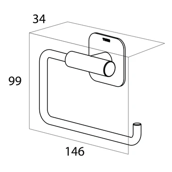 Tiger Toiletrolhouder Colar Chroom - Afbeelding 7