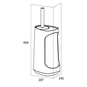 Tiger Toiletborstelhouder TESS Met Opbergfunctie Vrijstaand En Swoop Borstel Flexibel Wit/lichtgrijs - Afbeelding 11