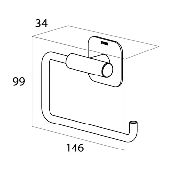 Tiger Toiletrolhouder Colar Zonder Klep Zwart - Afbeelding 9