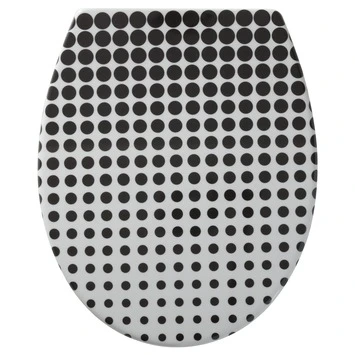 Tiger WC Bril Speckels Duroplast Zwart-wit