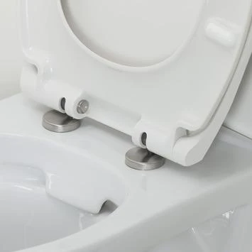 Tiger WC Bril Speckels Duroplast Zwart-wit - Afbeelding 3