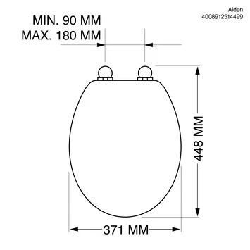 Tiger WC Bril Aiden Zwart Kunststof Met Softclose - Afbeelding 5