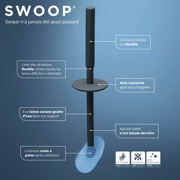 Tiger Toiletborstelhouder TESS Met Swoop Borstel Flexibel Zwart/antraciet - Afbeelding 11