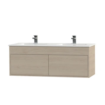 Tiger Helsinki Badkamermeubel 120 Cm Naturel Eiken Met Wastafel Keramiek Wit - Afbeelding 3