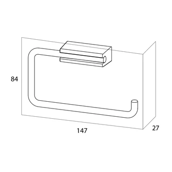 Tiger Toiletrolhouder Cliqit Donkergrijs RVS - Afbeelding 4