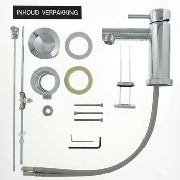 Tiger Wastafelkraan Boston Met Hendel En Waste Chroom - Afbeelding 6