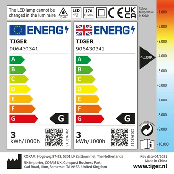 TIGER Spiegelverlichting Cursa 41 LED - Afbeelding 9