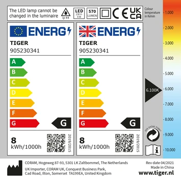 Tiger Spiegelverlichting Aurel Chroom 30 Cm 6100K - Afbeelding 10