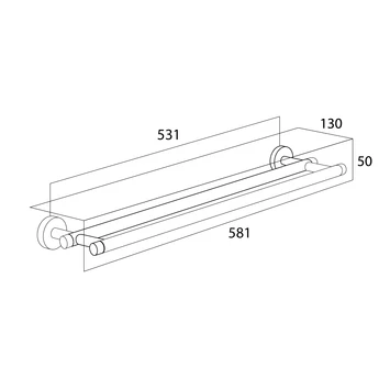 Tiger Dubbel Handdoekrek Boston Chroom - Afbeelding 5