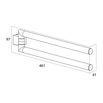 Tiger Handdoekrek Nomad Met Draaibare Armen Zwart - Afbeelding 3