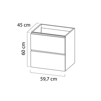 Tiger Karlo Badkamermeubel 60 Cm Hoogglans Wit Met Wastafel Zwart - Afbeelding 8