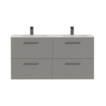 Tiger Badkamermeubel Studio 120cm Matgrijs/wit Met Vierkante Greep