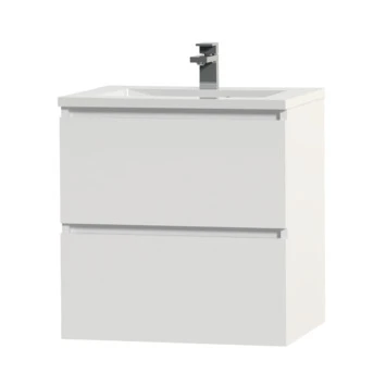 Tiger Karlo Badkamermeubel 60 Cm Hoogglans Wit Met Wastafel Hoogglans Wit